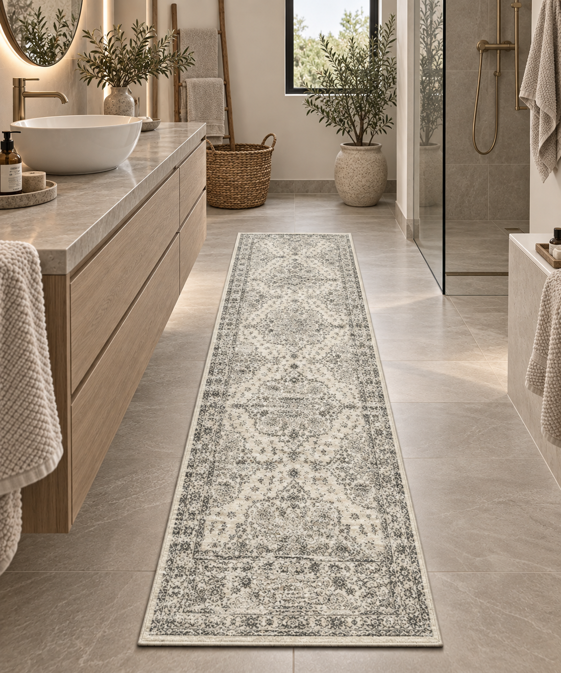 Luccio - Tapis lavable et antidérapant